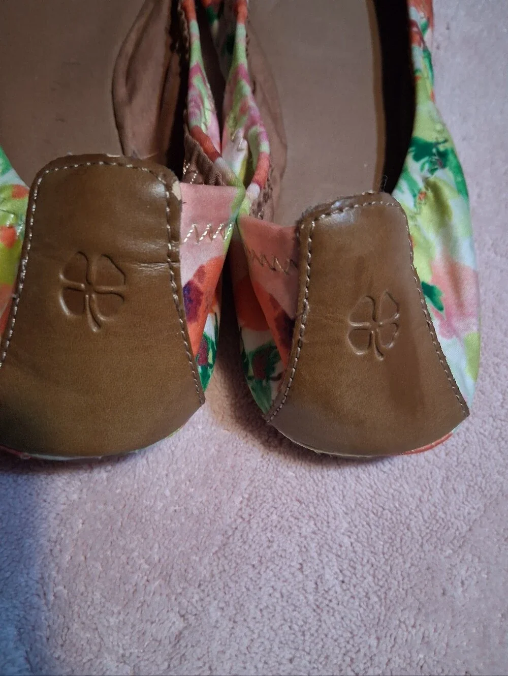 Ballet Summer Flats Size 7.5M  Emmie Floral Cottagecore Slip-on Elastic Travel